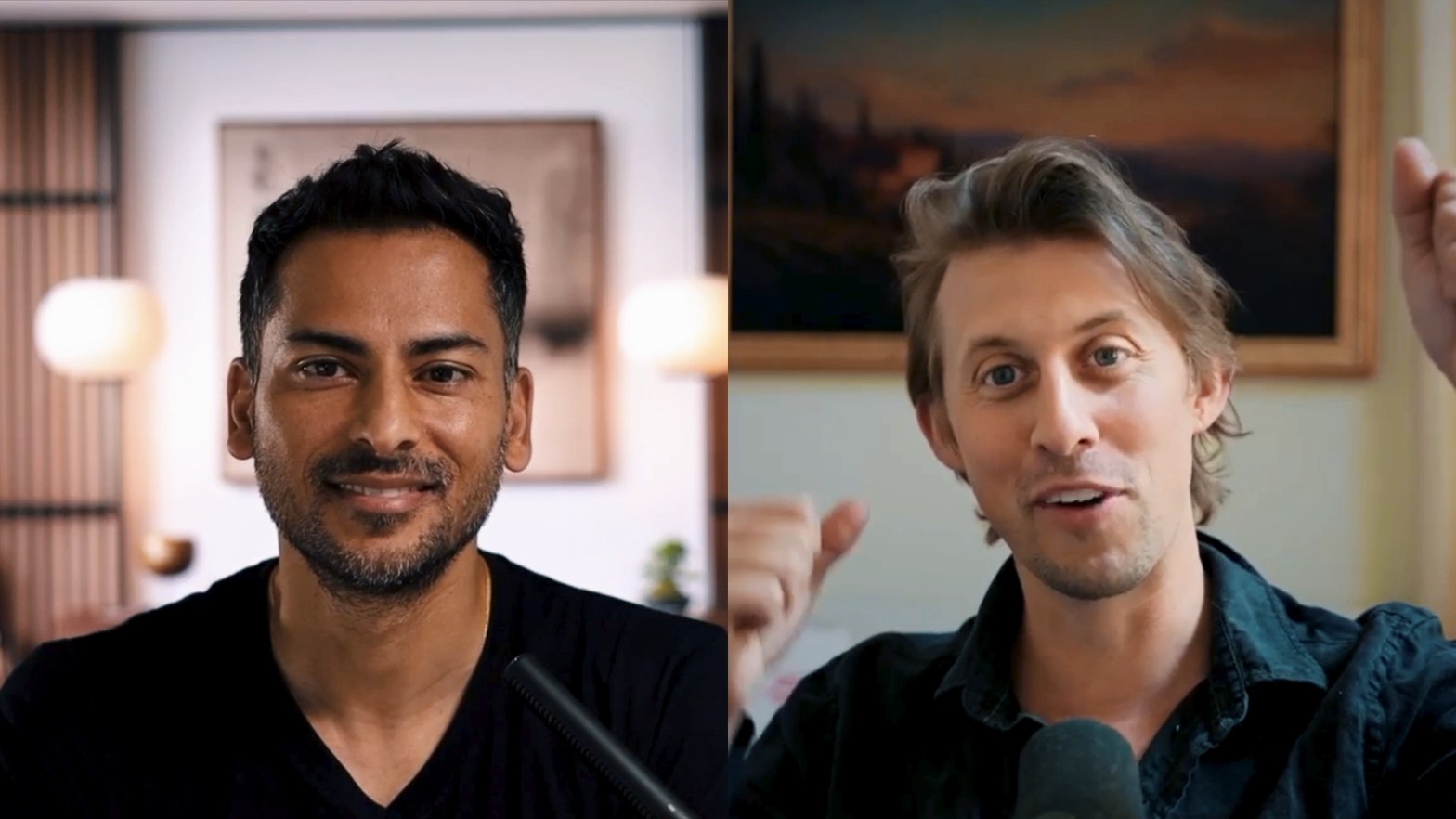 Rohan interviewing Austin Distel on a founder content interview